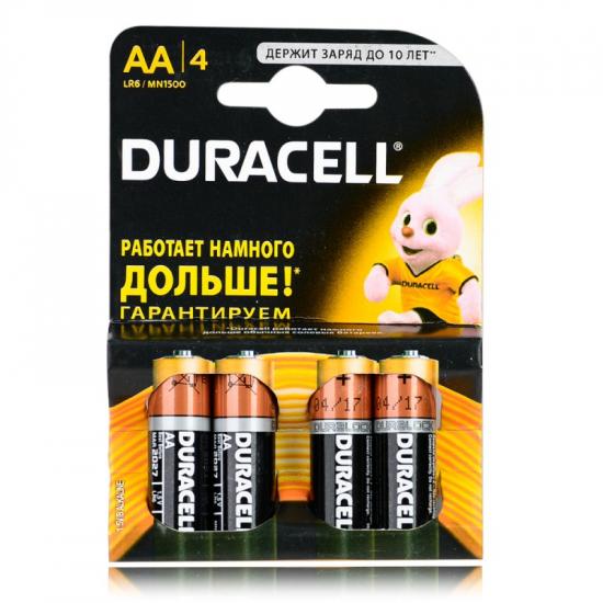 батарейки 4 шт дюрасел