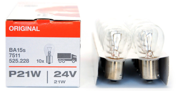 автолампа osram p21w 24v