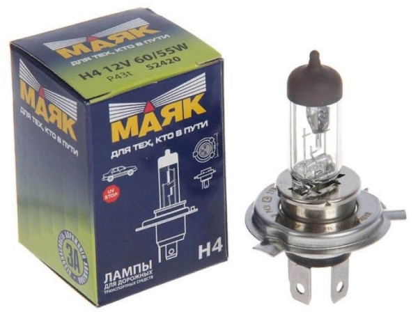 автолампа маяк h4